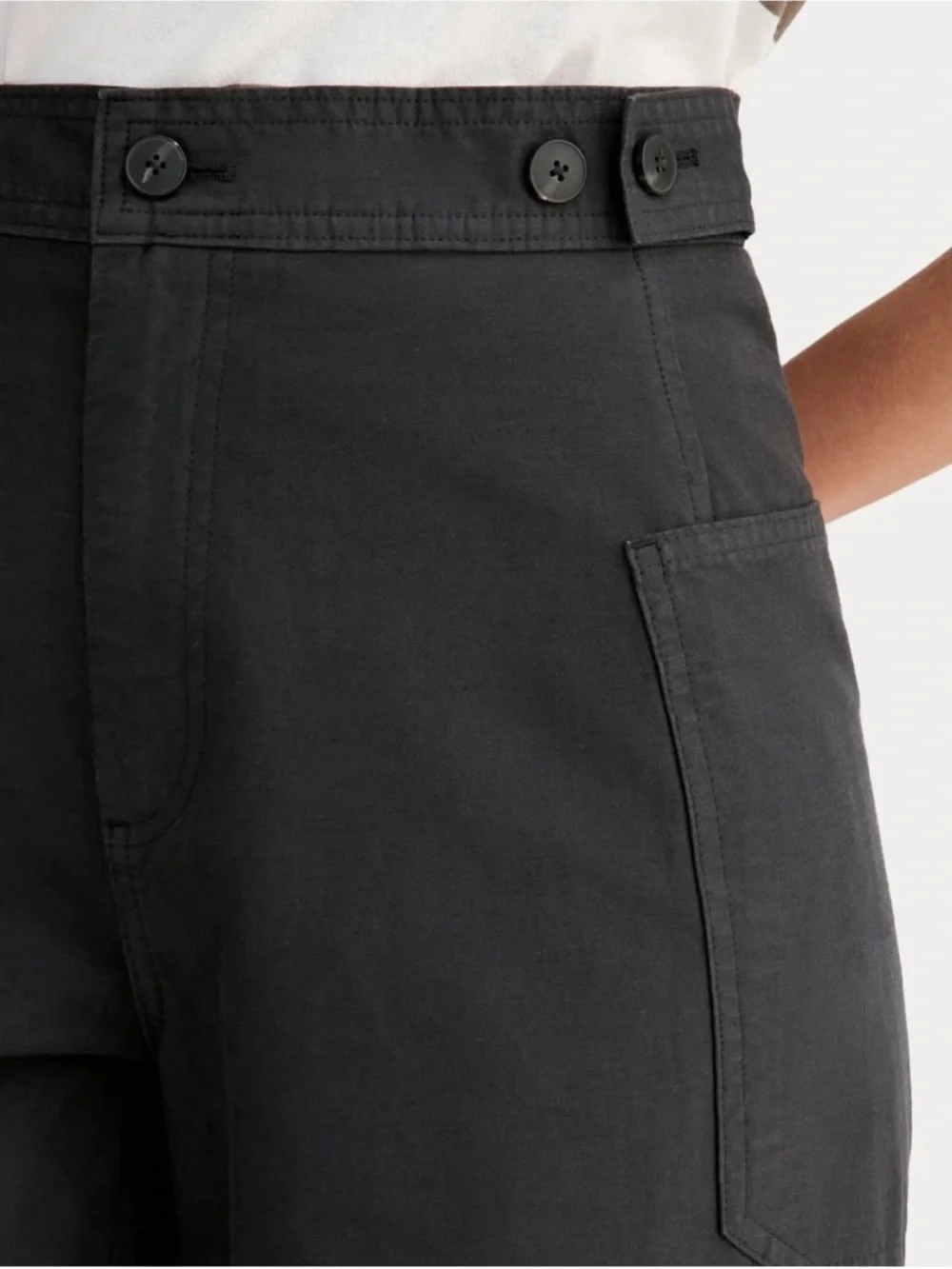 New Everlane THE FATIGUE BARREL PANT in Black Size 8